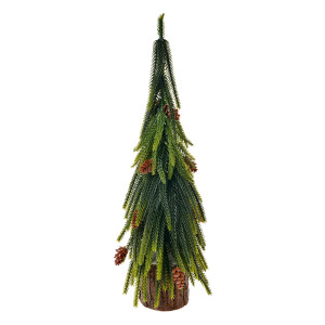 Brad Craciun artificial verde 12x12x38 cm