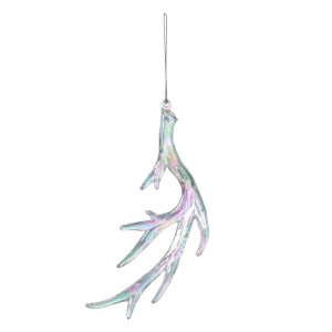 Set 12 ornamente brad Craciun plastic argintiu 18x2x8 cm
