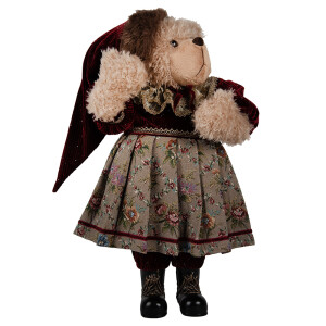 Figurina Ursulet textil multicolor 28x21x51 cm