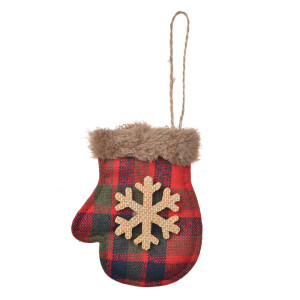Set 6 ornamente brad Craciun Manusi textil 8x1x10 cm
