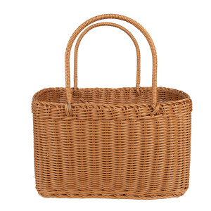 Cos plastic maro 34x21x19/36 cm