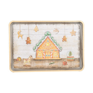 Tava Craciun melamina multicolora 32x22x2 cm