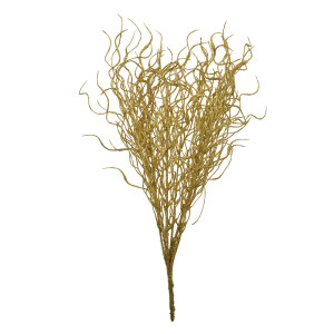 Buchet crengute artificiale Craciun plastic auriu 9x6x48 cm
