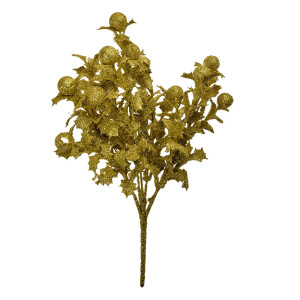 Buchet flori artificiale plastic auriu 15x10x35 cm