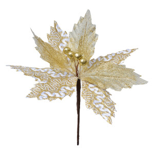 Craciunita artificiala aurie alba Ø 22x25 cm