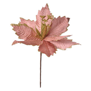 Craciunita artificiala roz aurie Ø 24x27 cm