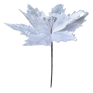 Set 6 Craciunite artificiale albe 34x38 cm
