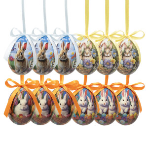 Set 12 oua Paste plastic multicolor 4x5 cm
