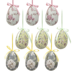 Set 9 oua Paste plastic multicolor Ø 5x8 cm