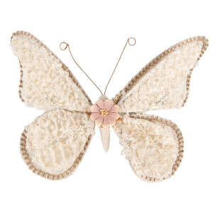 Fluturas decorativ textil 30x3x24 cm