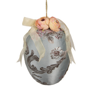 Ou decorativ Paste suspendabil, textil multicolor Ø 15x21 cm