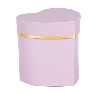 Cutie depozitare carton violet auriu Inimioara 10x10x10 cm