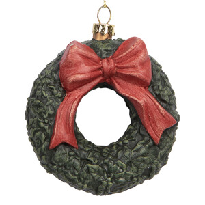 Set 2 ornamente brad Craciun polirasina multicolora 9x4x11 cm