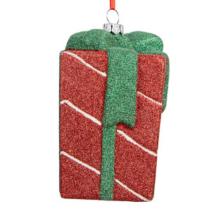 Set 2 ornamente brad Craciun polirasina multicolora 8x8x11 cm
