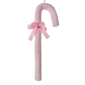Set 3 ornamente brad Acadele plastic roz alb 17x5x56 cm