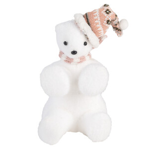 Figurina Ursulet textil multicolor 11x11x18 cm