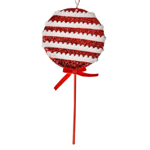 Set 3 ornamente brad Acadele plastic textil 14x4x30 cm