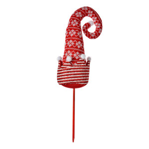 Decoratiune Caciulita Elf Craciun textil 17x7x54 cm