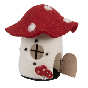 Decoratiune Ciupercuta textil multicolor 20x20x18 cm