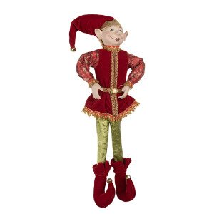 Figurina Elf textil multicolor 10x6x46 cm