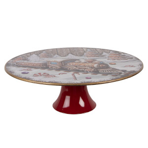 Platou Craciun plastic multicolor Ø 29x10 cm