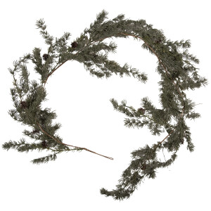 Ghirlanda Craciun brad artificial verde cu leduri 20x7x180 cm