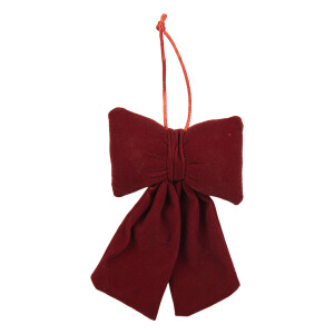 Ornament brad Craciun Fundita textil rosu 10x4x16 cm