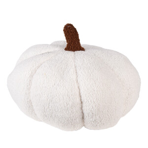 Dovleac Halloween decorativ poliester alb maro Ø 20x14 cm