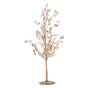 Copac decorativ metal plastic auriu 9x9x45 cm