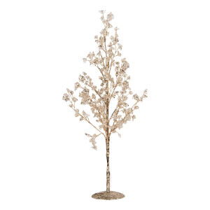 Copac decorativ metal plastic auriu 9x9x50 cm