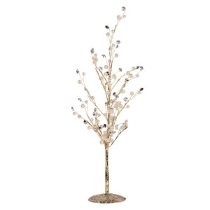 Copac decorativ metal plastic auriu II 9x9x46 cm