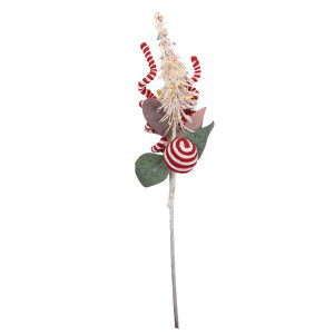 Crenguta Craciun artificiala multicolora 9x7x47 cm