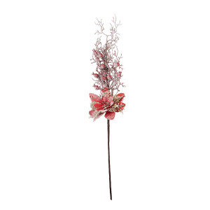 Crenguta Craciun artificiala rosie maro 11x6x60 cm