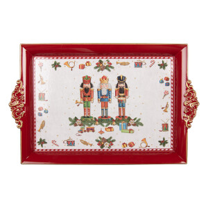Tava Craciun plastic multicolor 41x26x3 cm
