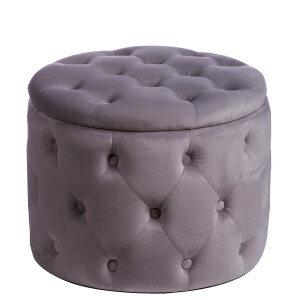 Taburet catifea gri 50 x 40 cm
