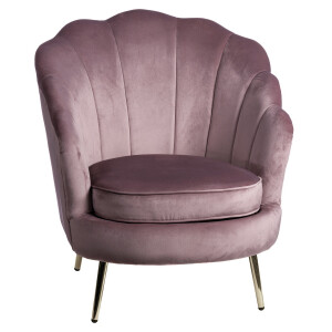 Fotoliu catifea roz 75 x 71 x 84 cm