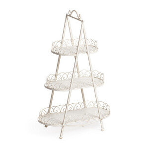 Raft 3 polite otel alb Lexi 54x27x88h