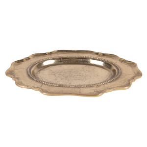 Bol decorativ aluminiu auriu 31x22x3 cm