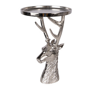 Bol decorativ aluminiu argintiu Ren Ø 25x38 cm