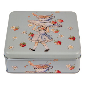 Cutie depozitare metal multicolor 17x17x6 cm