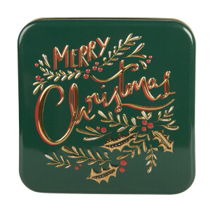 Cutie Craciun metal multicolor Merry Christmas 17x17x6 cm