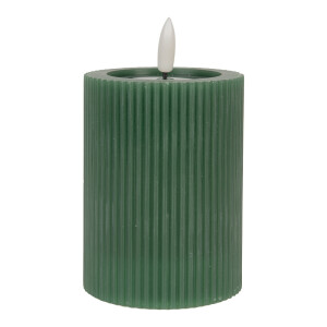 Lumanare ceara verde cu led Ø 8x13 cm