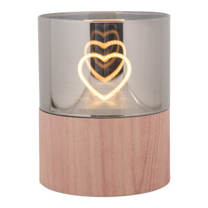Candela led plastic maro Ø 8x10 cm