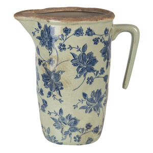 Carafa decorativa ceramica albastra 22x14x22 cm