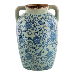 Vaza ceramica maro albastra 16x15x24 cm