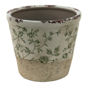 Ghiveci flori verde bej 12x10 cm