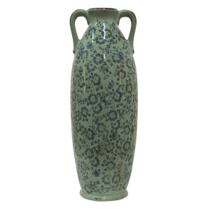 Vaza flori ceramica verde 16x45 cm