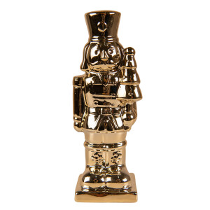 Figurina Spargatorul de Nuci portelan auriu 6x6x19 cm