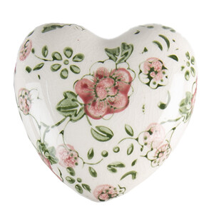 Set 2 decoratiuni Inimioare ceramica 8x8x4 cm