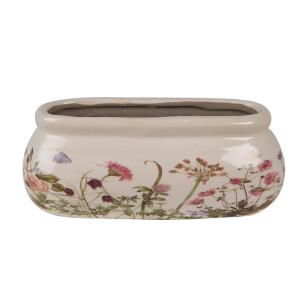 Ghiveci flori ceramica multicolora 18x7x7 cm